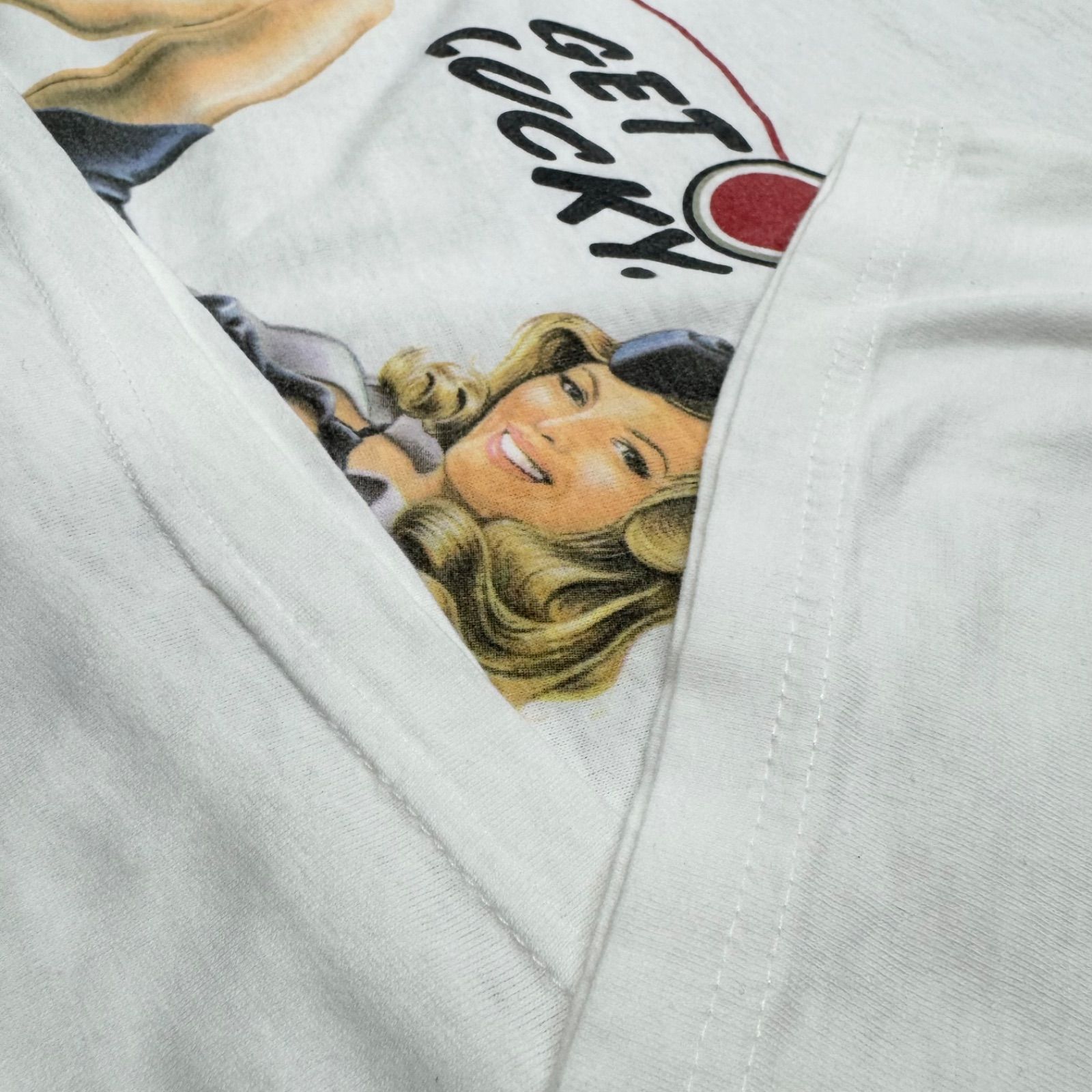 90s vintage LUCKY STRIKE GET LUCKY Promo Print Logo T-shirt Tee