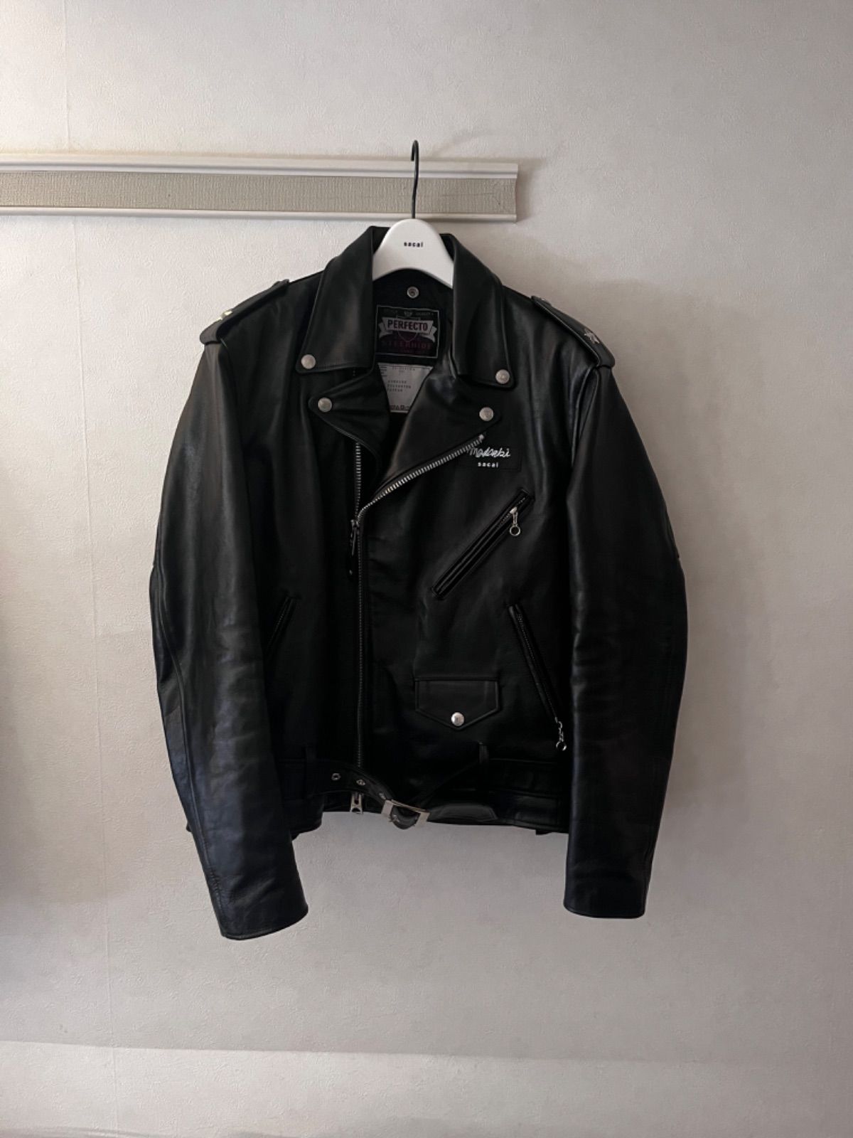 sacai × madsaki × Schott 22AW ライダースジャケット - メルカリ