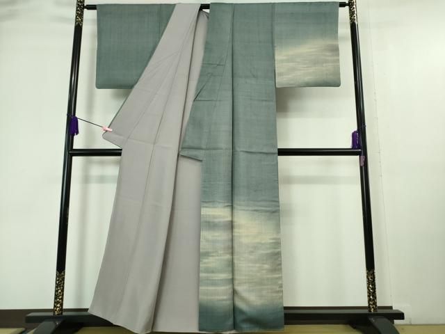 平和屋着物□極上 インド・アッサム 野蚕糸 手織 ムガシルク 訪問着 エ