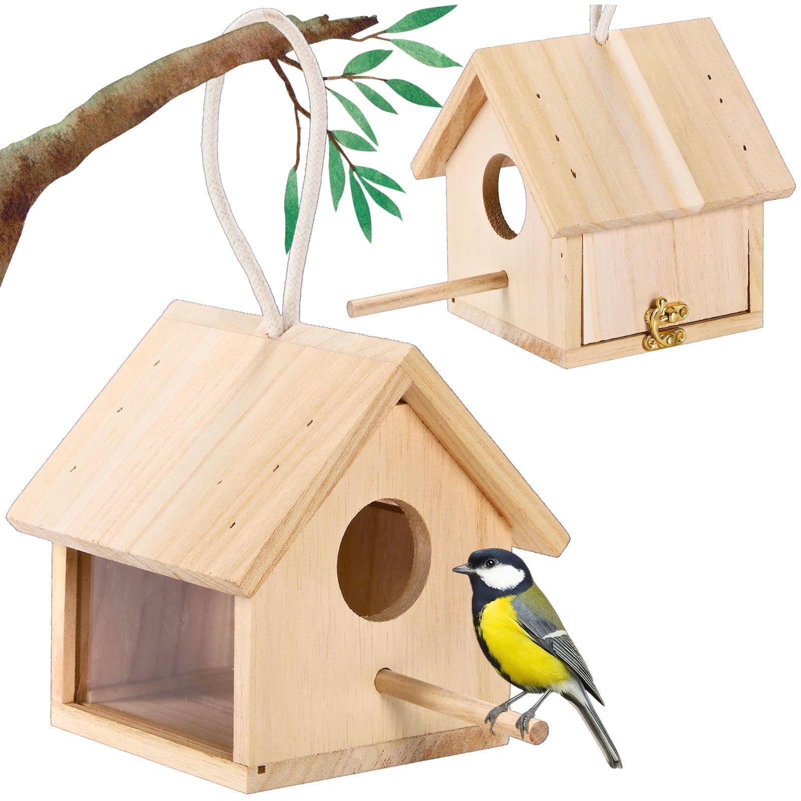 CHASO 野鳥の巣箱 ミニ 小型 小鳥用 鳥の巣 鳥小屋 鳥かご
