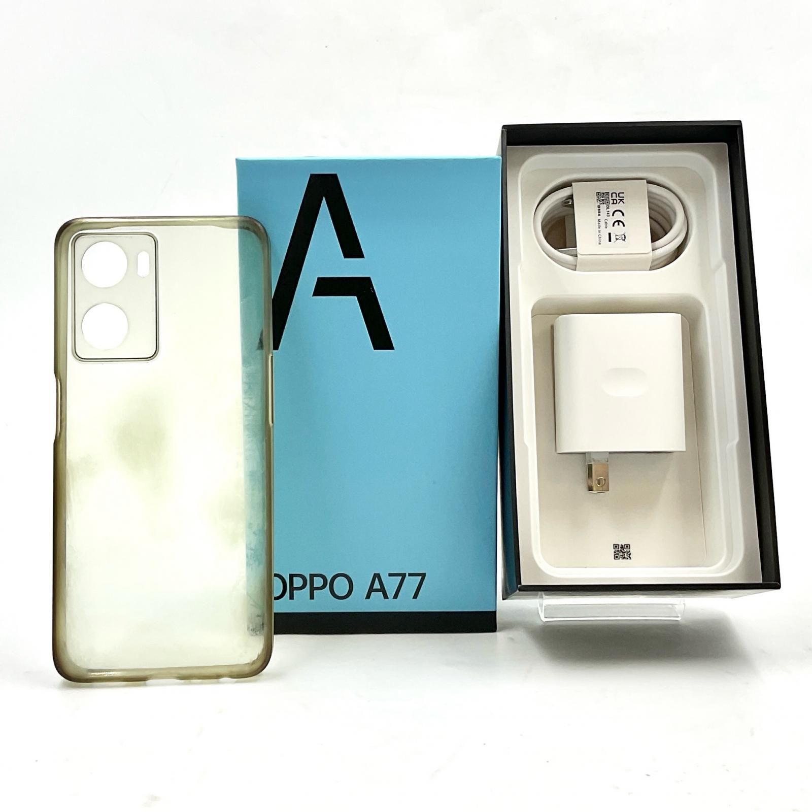OPPO A77 ブラック　SIMフリー　シュリンク付き　利用制限○ 新品未開封】OPPO A77 ブラック SIMフリースマートフォン（2倍