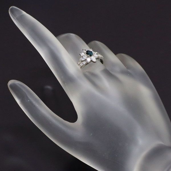 希少 Pt900 アレキサンドライト ダイヤモンド リング 0.31ct D0.80ct  
