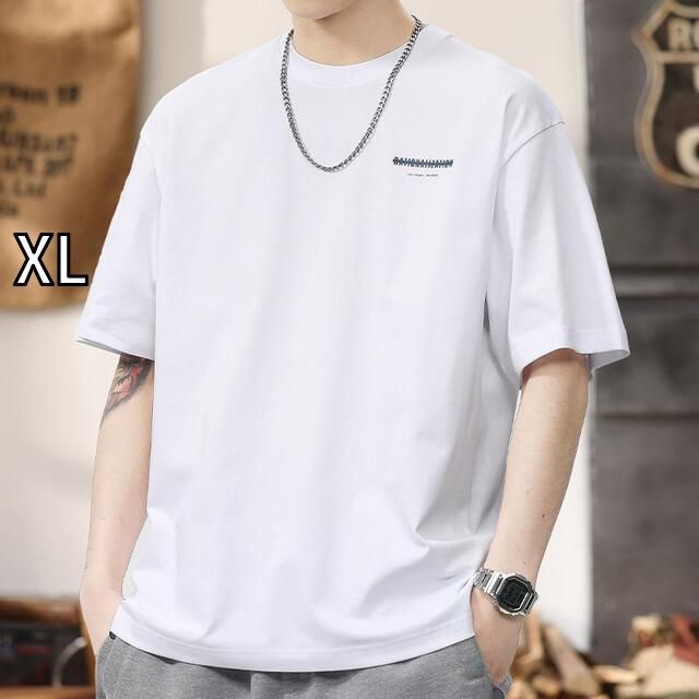 [XL]秋冬 コーデ メンズ  服 シンプル ファッション オシャレ 大人 かっこいい 大きいサイズ ストリート 紳士服  ヘビー 半袖 T シャツ トップス 