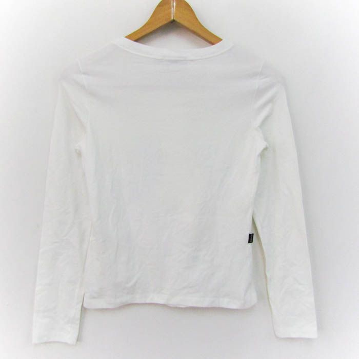 モスキーノジーンズ 長袖Ｔシャツ トップス グラフィックT リボン レディース USA8サイズ ホワイト MOSCHINO JEANS モスキーノジーンズ 長袖Tシャツ トップス グラフィックT