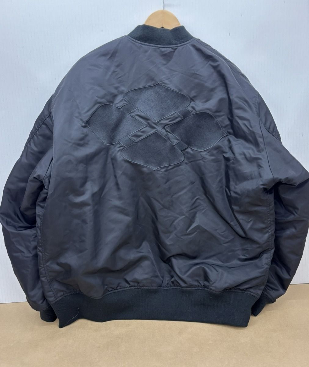 BUDS POOL × GAKKIN 花罰 大判 刺繍 MA-1 フライトジャケット ブラック WS1040-003