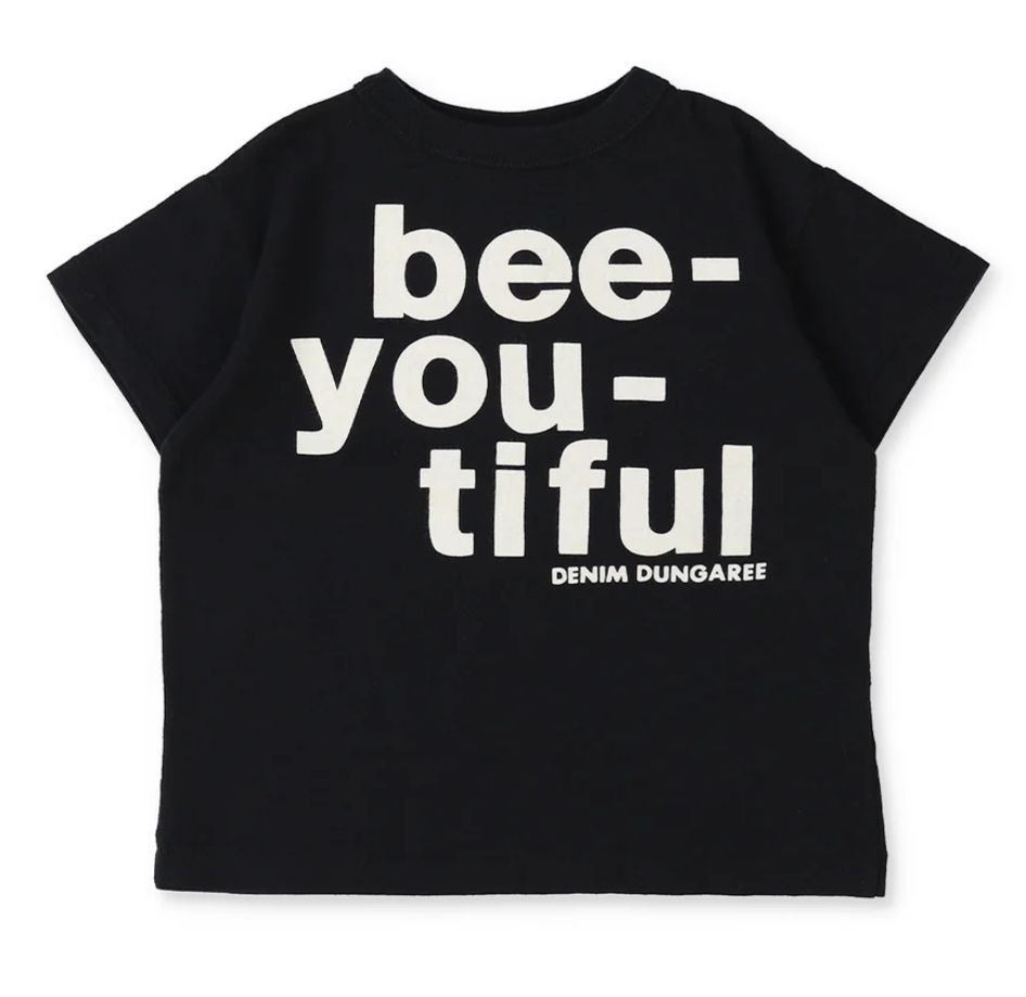DENIM DUNGAREE|デニムダンガリー YOU Tee 1 Ladies-M 150㎝ ブラック 黒 アメカジ 半袖 ロゴT 綿