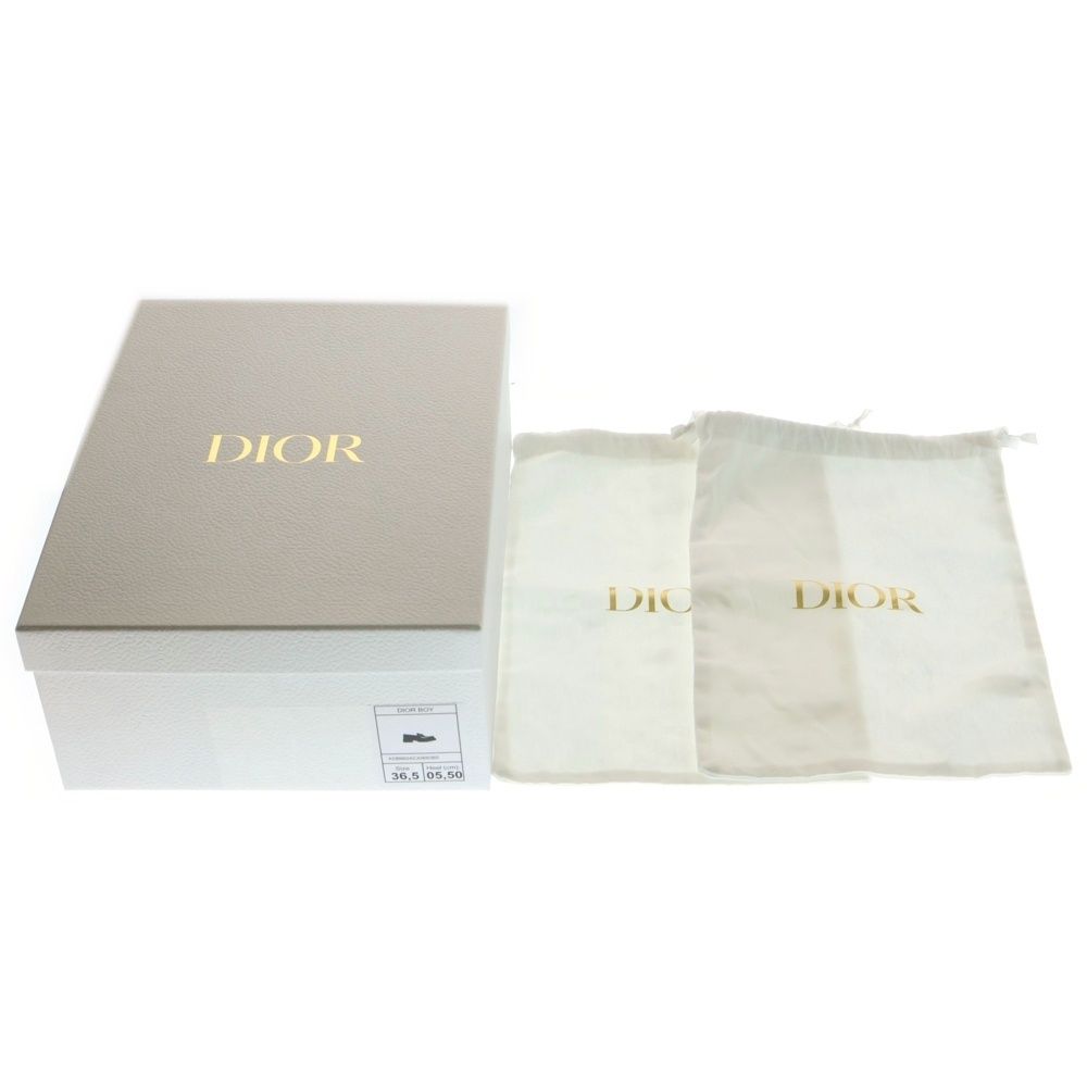  Christian Dior クリスチャンディオール ロゴパッチ プラットフォーム 厚底 ローカットシューズ ローファー ブラック レディース その他 靴