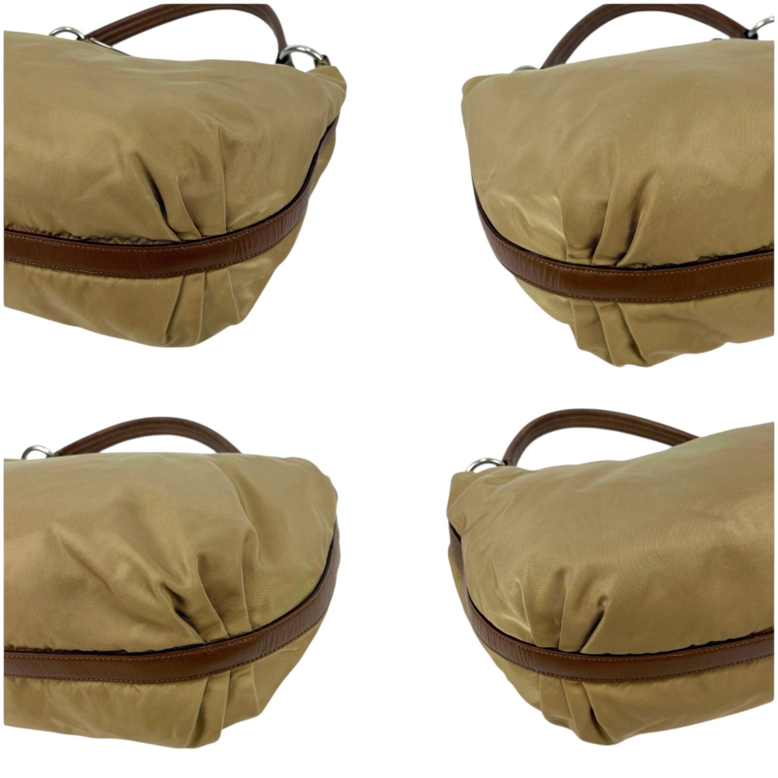 最高 プラダ PRADA ワンショルダーバッグ トライアングルロゴ ホーボー