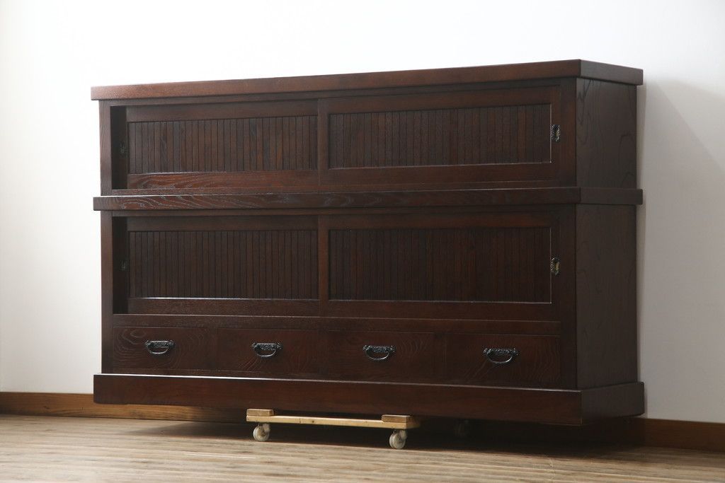 浜本工芸 袖机 デスクワゴン 鍵付き 4段 引き出し 浜本工芸 袖机 収納