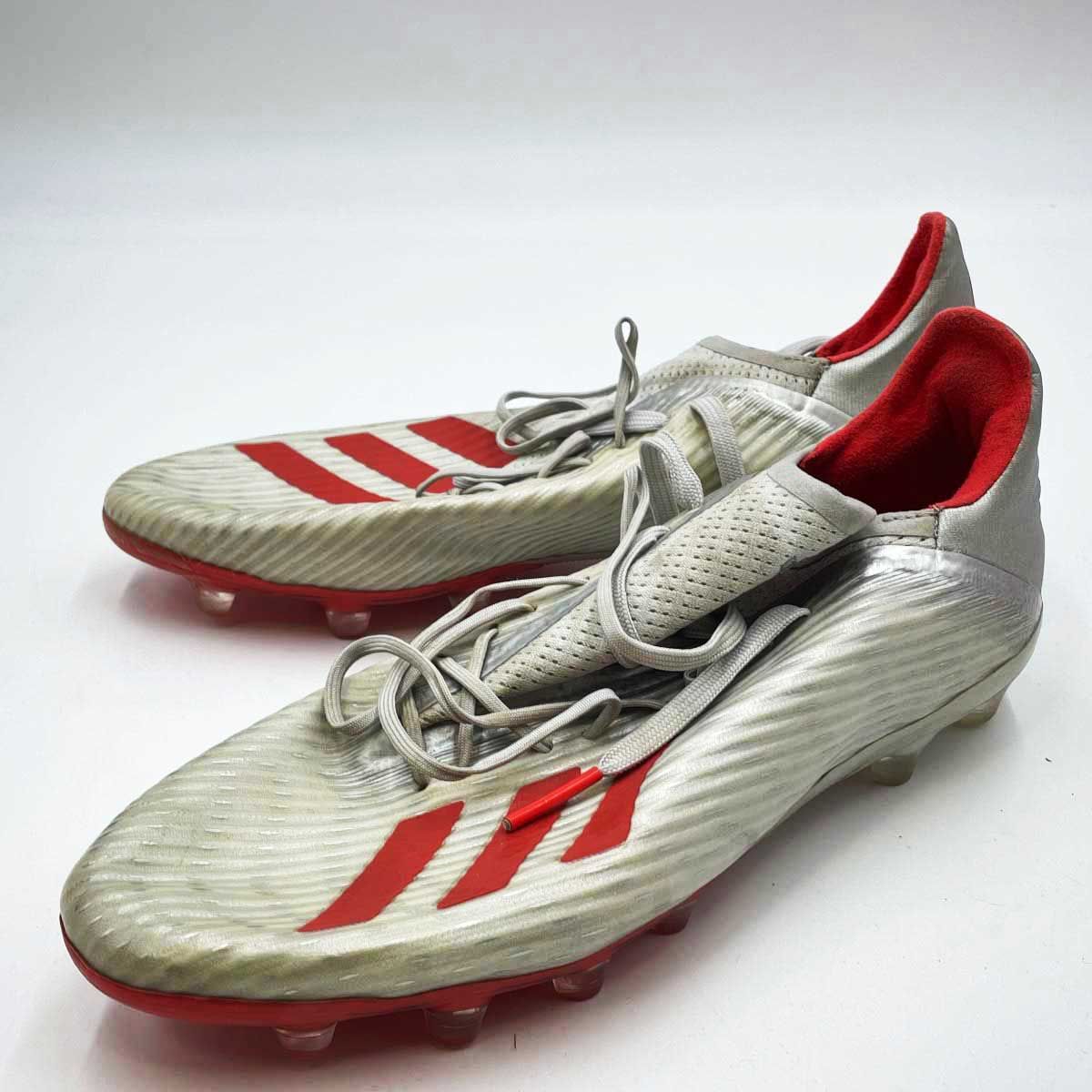 adidasサッカースパイク adidas アディダス エックス 19.3 HG/AG(ホワイト×ピンク) EG1494