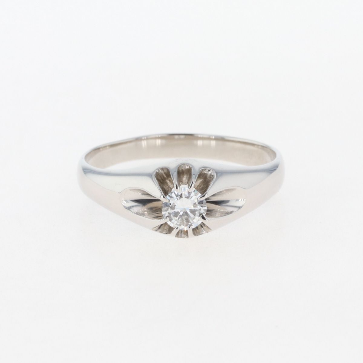 ダイヤモンド デザインリング 17号 Pt900 - リング(指輪)