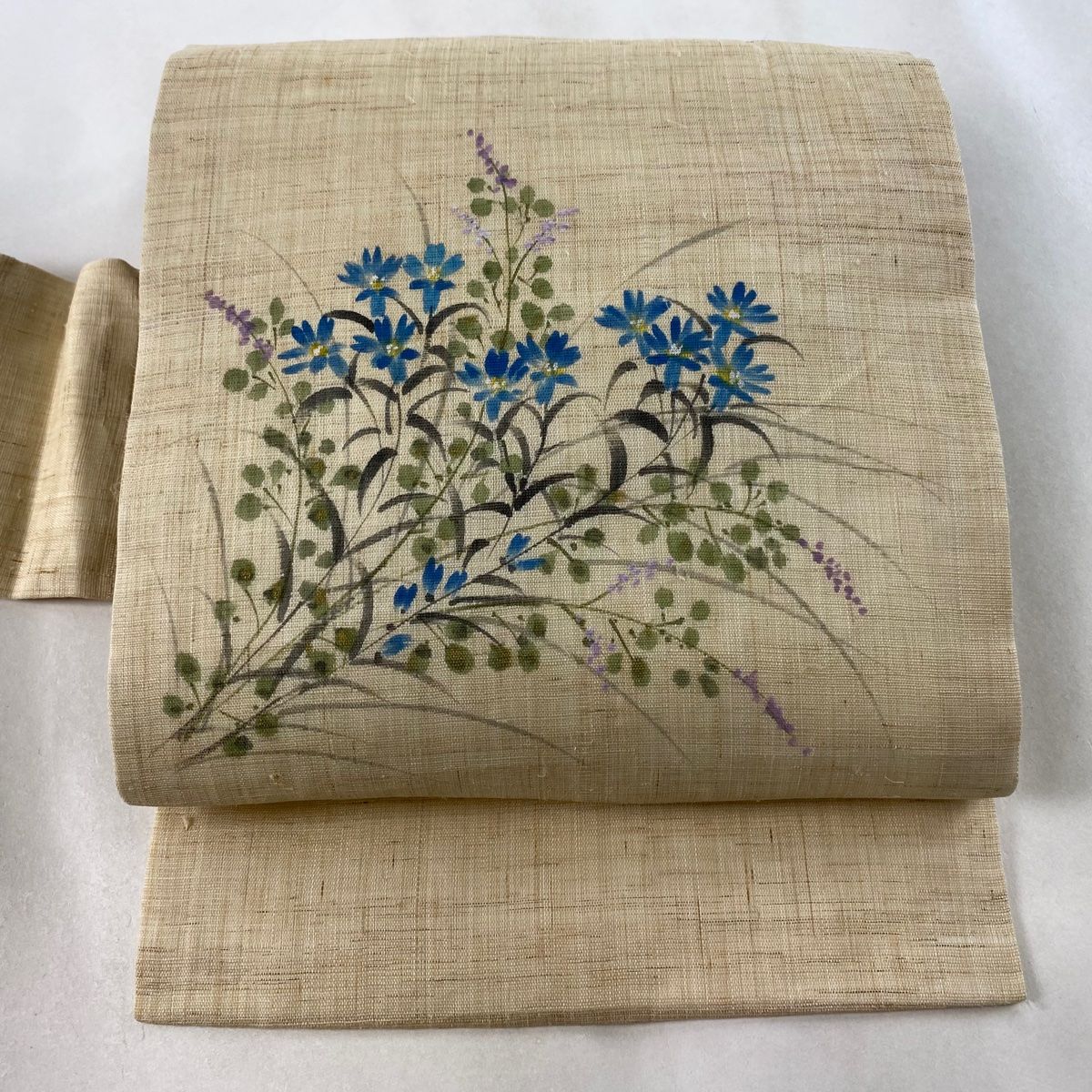 名古屋帯 紬 鳥獣戯画 兎 うさぎ 鹿の子 着物 063a d （鳥獣戯画 着物  