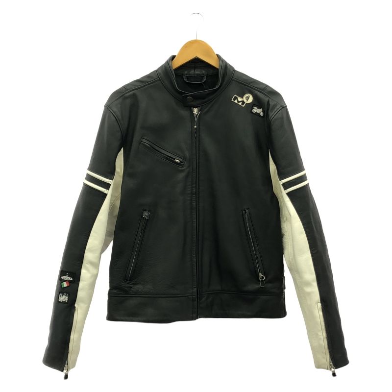 DUCATI by DAINESE シングルライダースジャケット サイズ50 ブラック ドゥカティ ダイネーゼ ジップ破損 19