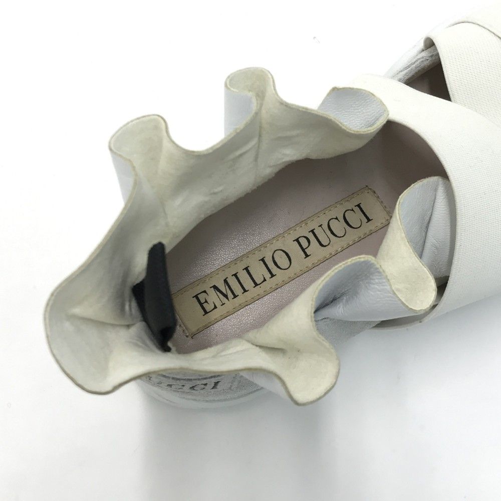EMILIO PUCCI エミリオ プッチ フリル レザーバンド スニーカー