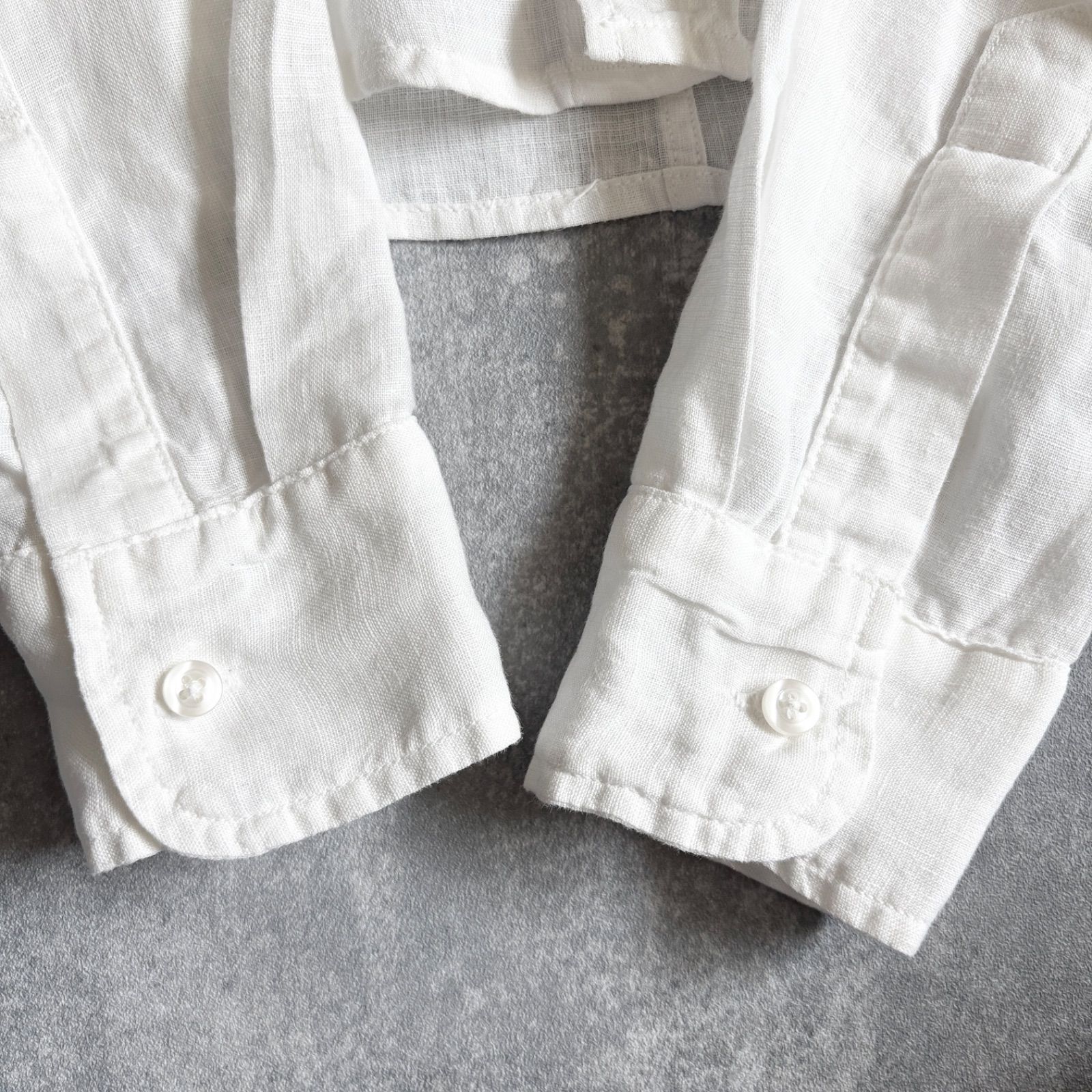 yC74 Frank&Eileen 麻100% スキッパーシャツ BARRY フランク