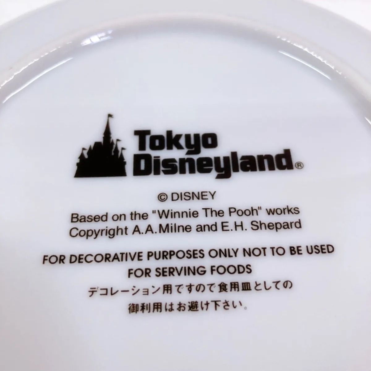 東京ディズニーランド デコレーション用絵皿 飾り皿 Disney くまのプー