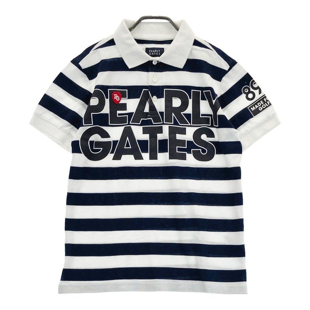 サイズ：4 PEARLY GATES パーリーゲイツ 半袖ポロシャツ ロゴプリント