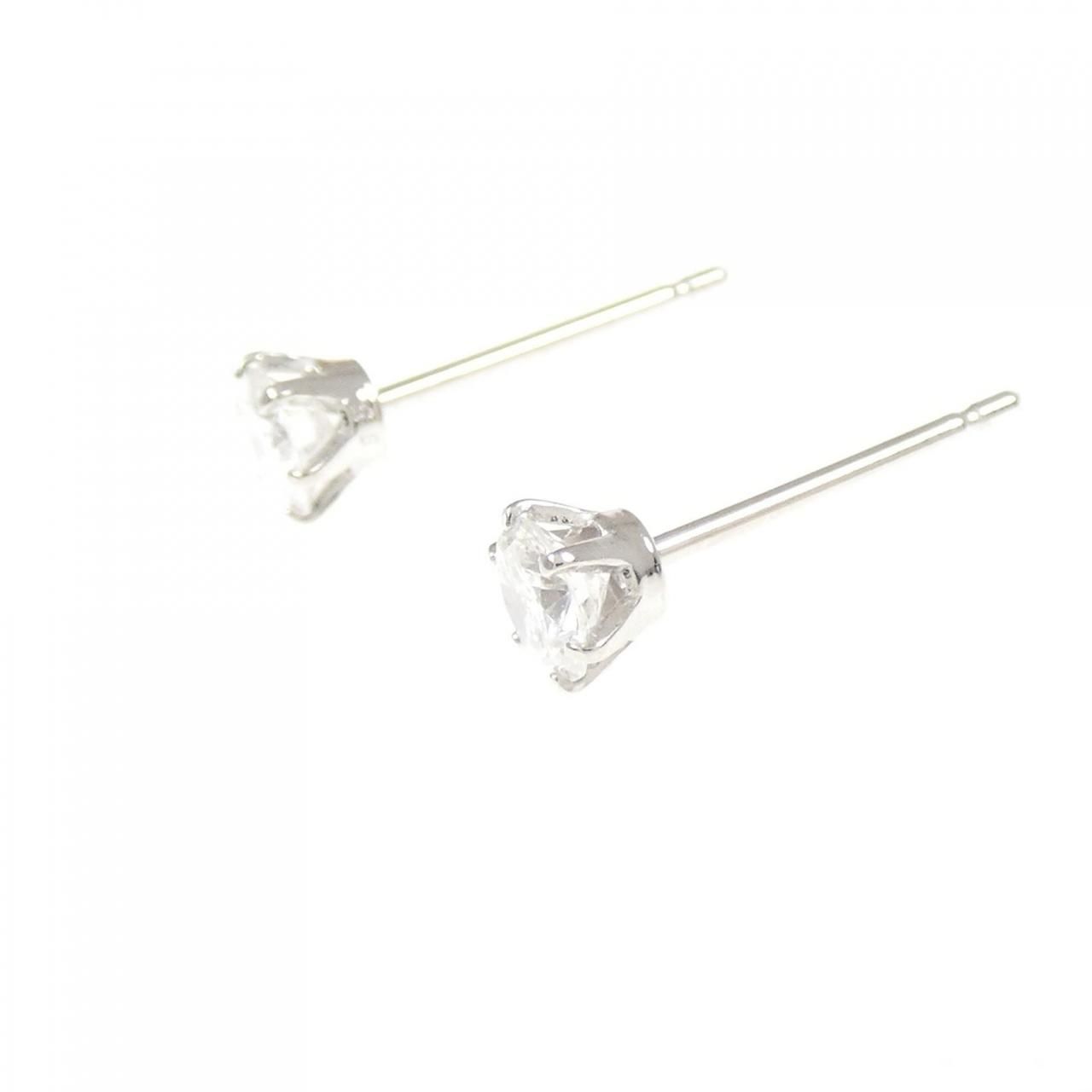 PT900 ソリティア ダイヤモンド ピアス 0.310CT
