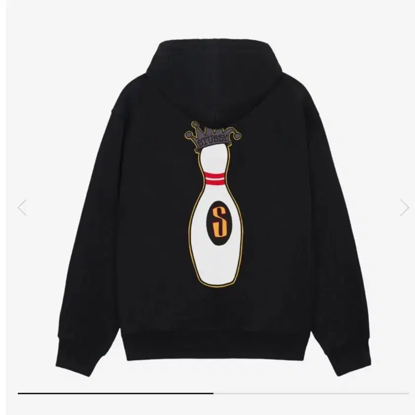 STUSSY キングピン ジップ フーディー ブラック S