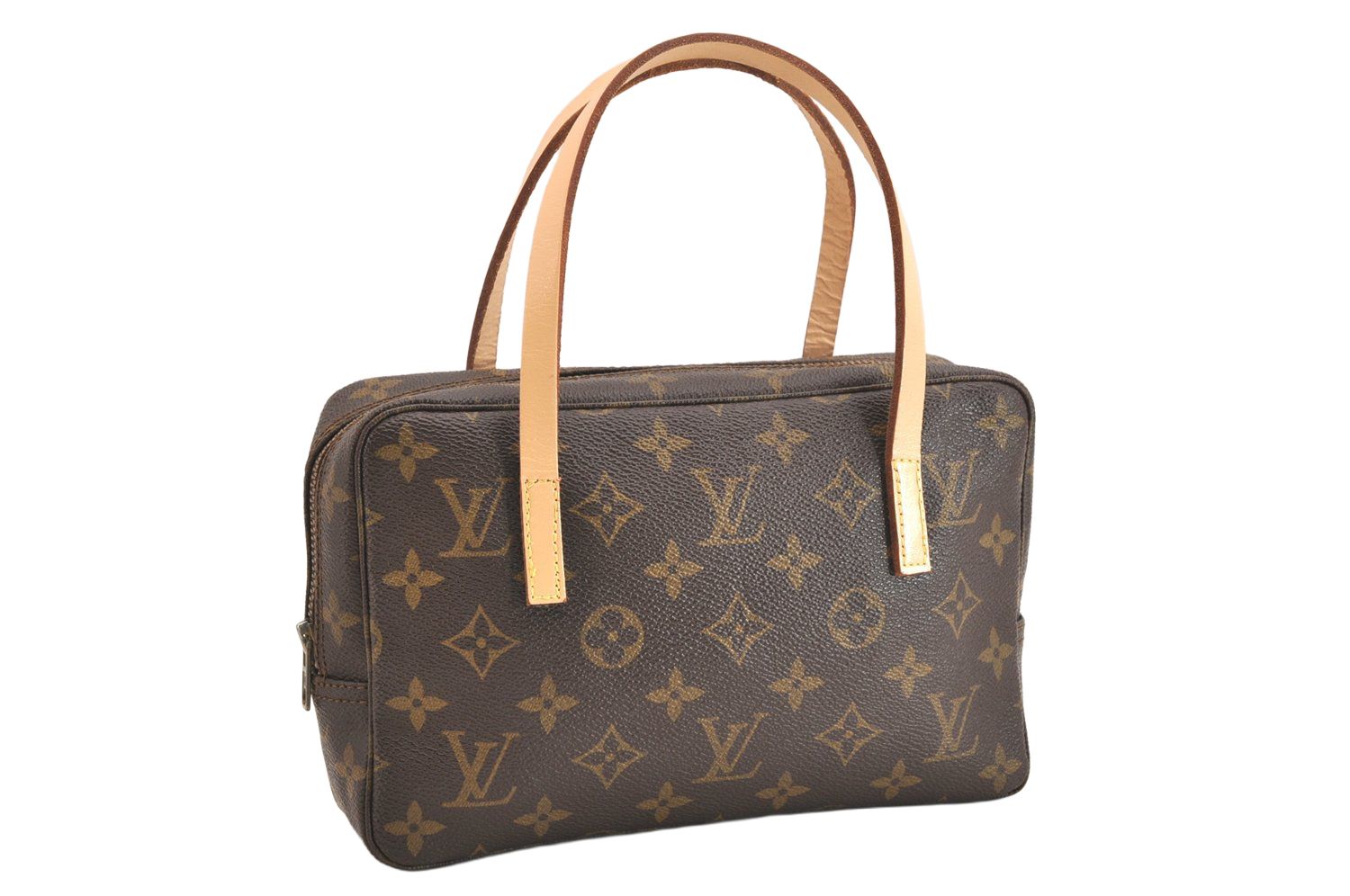 ロエベ LOEWE セカンドバッグ ロゴプレート キャメル×シルバー