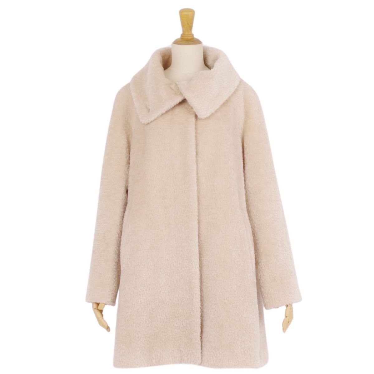 美品 マックスマーラ Max Mara STUDIO コート シャギー アルパカ