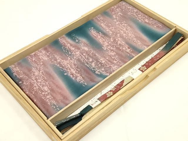 平和屋着物●和装小物 帯締め 帯揚げセット 高麗組 綾出し 霞文 暈し染め 金銀糸 正絹 ♥ AAAY7099ay