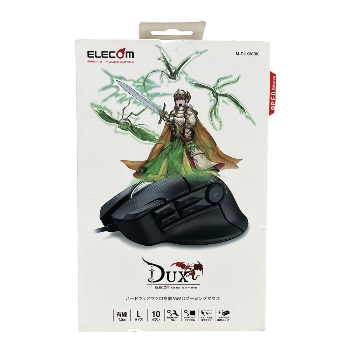 ELECOM エレコム M-DUX30BK USB ゲーミングマウス PC周辺機器 開封品 K10063595