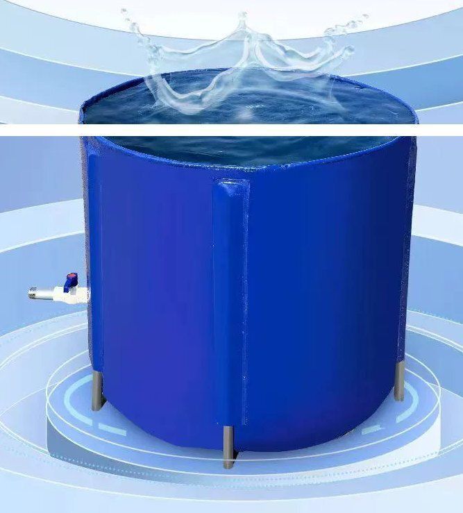 スタンド池円形厚手防水布釣り池雨桶魚池バケツ交換家戸外水収集器100L