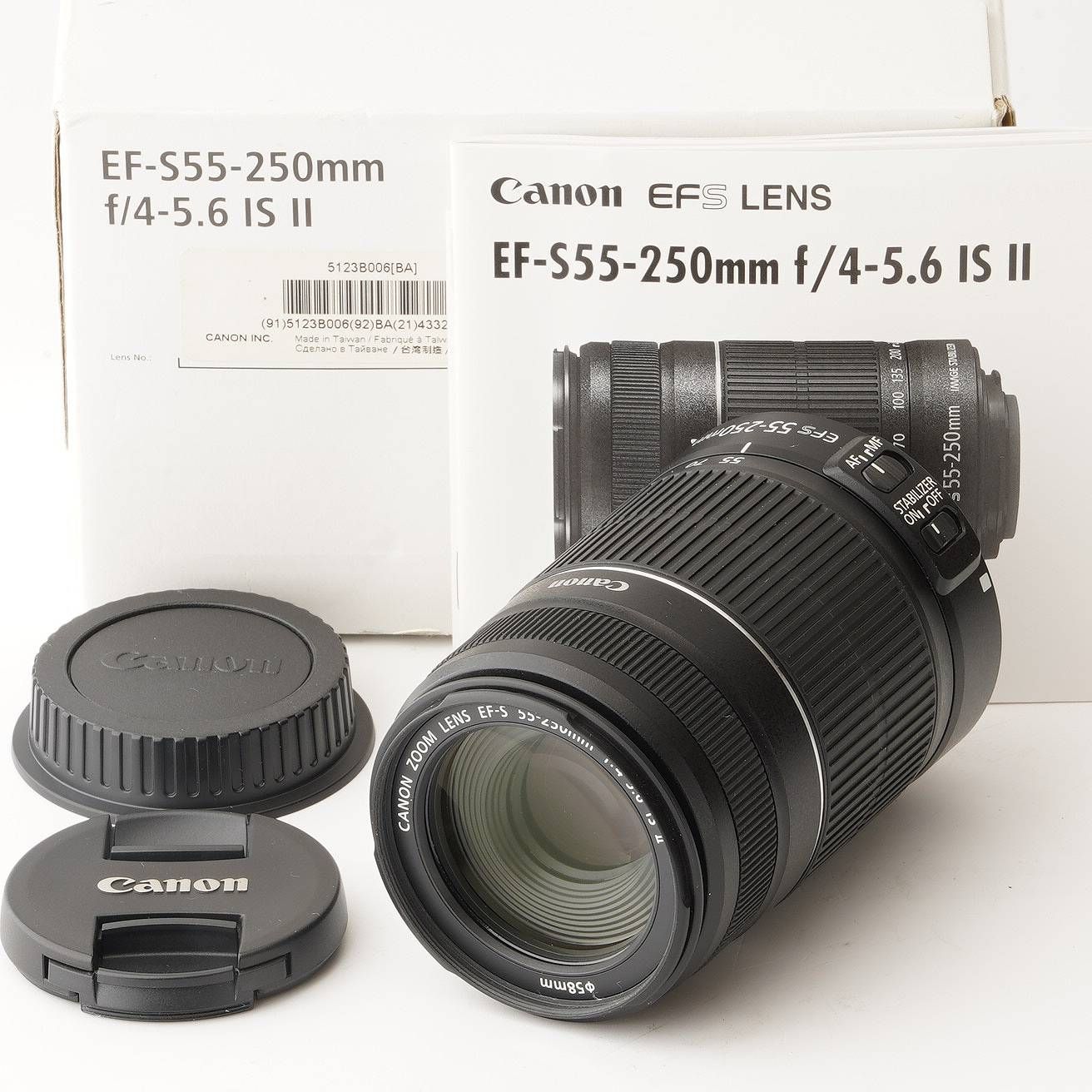 キャノン Canon EF-S 55-250mm IS☆お手軽望遠レンズ☆元箱付