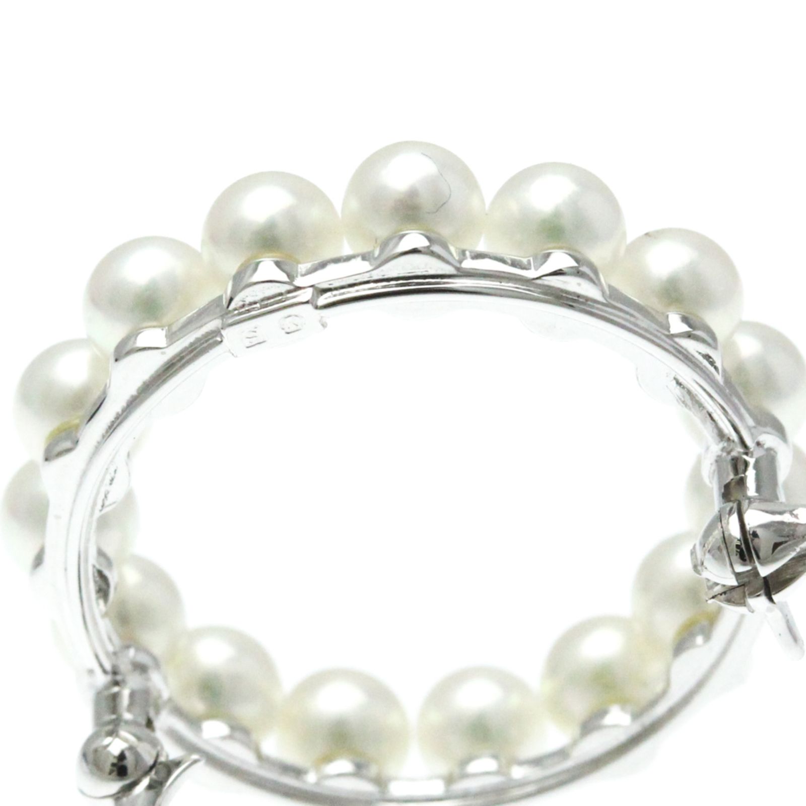 ミキモト(Mikimoto) パール ブローチ シルバー 真珠 ブローチ