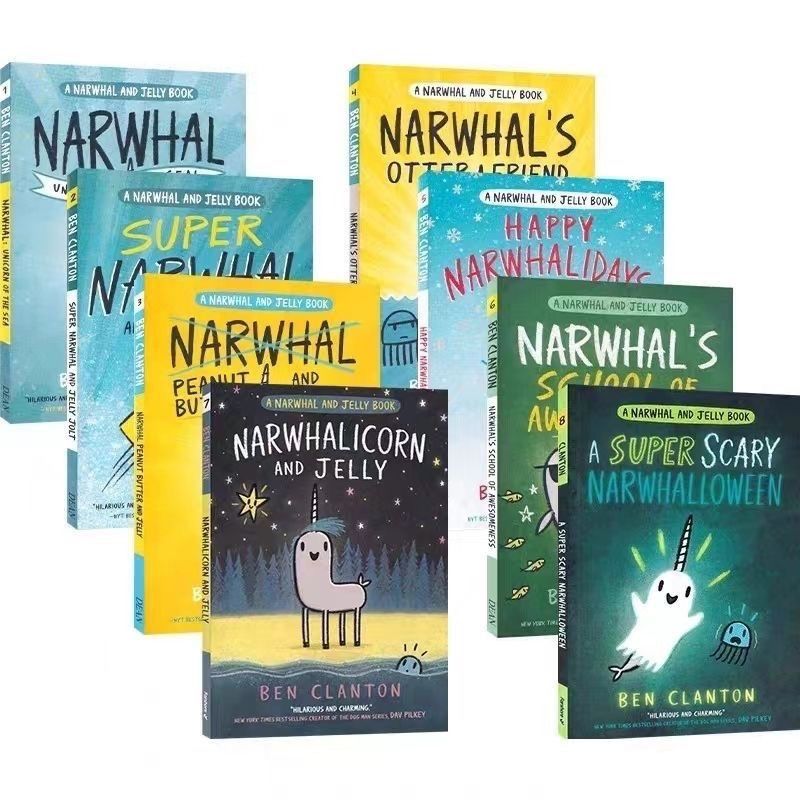 【新品】A Narwhal and Jelly book 8冊洋書  英語絵本 A Narwhal and Jelly book 8冊洋書 英語