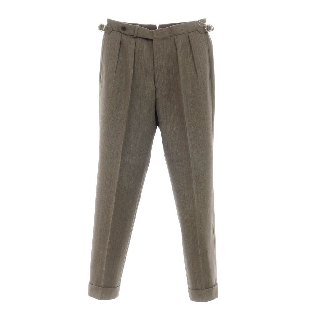 【中古】カスタムテーラー ビームス Custom Tailor BEAMS ウール ドレススラックスパンツ ブラウン【サイズ表記なし（S位）】【メンズ】