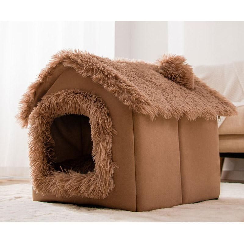 犬 猫 PET HOUSE Mサイズ ペットハウス 折りたたみ 犬ハウスドーム型 室内用 ドーム型 ペットベッド 冬 暖かい 洗えます 小型犬 犬小屋 おしゃれ zQm2613