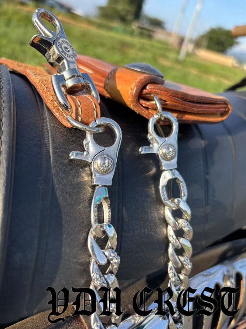  ウォレットチェーン バイカーシルバープレーンチェーン 刻印有り QBKL 17 ウォレットチェーン 小物