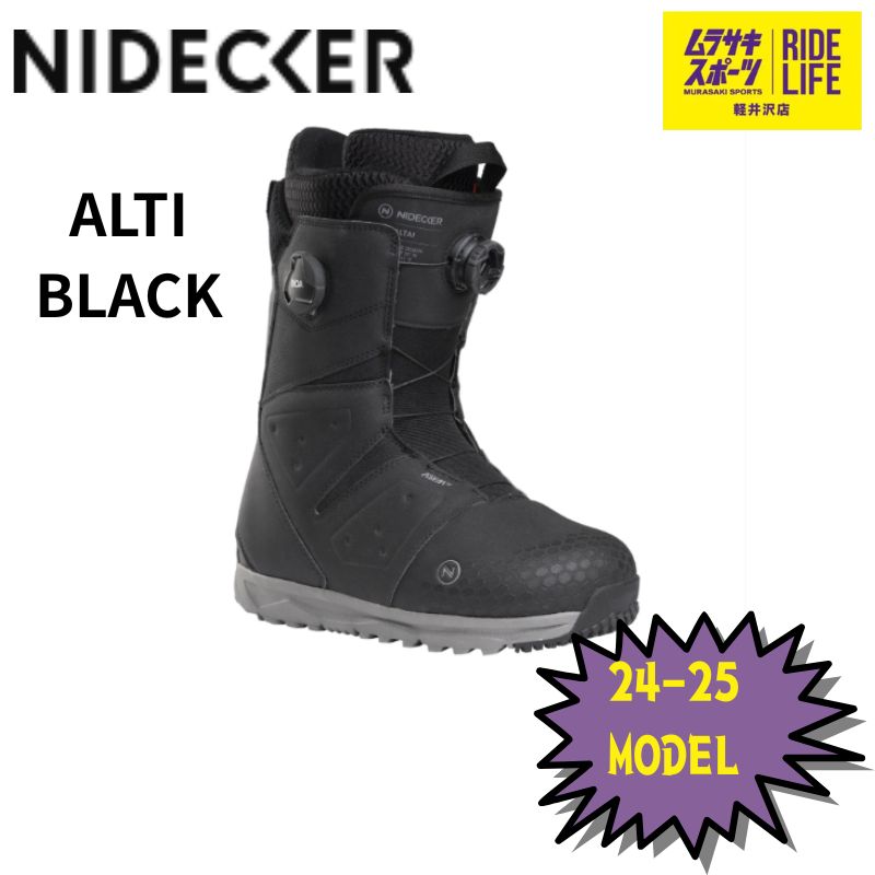 ムラスポ公式 NIDECKER ナイデッカー ALTI ブラック 24-25 メンズ ブーツ スノーボード 30％OFF