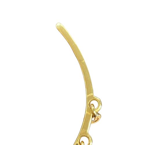 スイング ダイヤモンド フープピアス ピアス アクセサリー ジュエリー K18 イエローゴールド YG  ゴールド金 レディース 40900039689【中古】【アラモード】