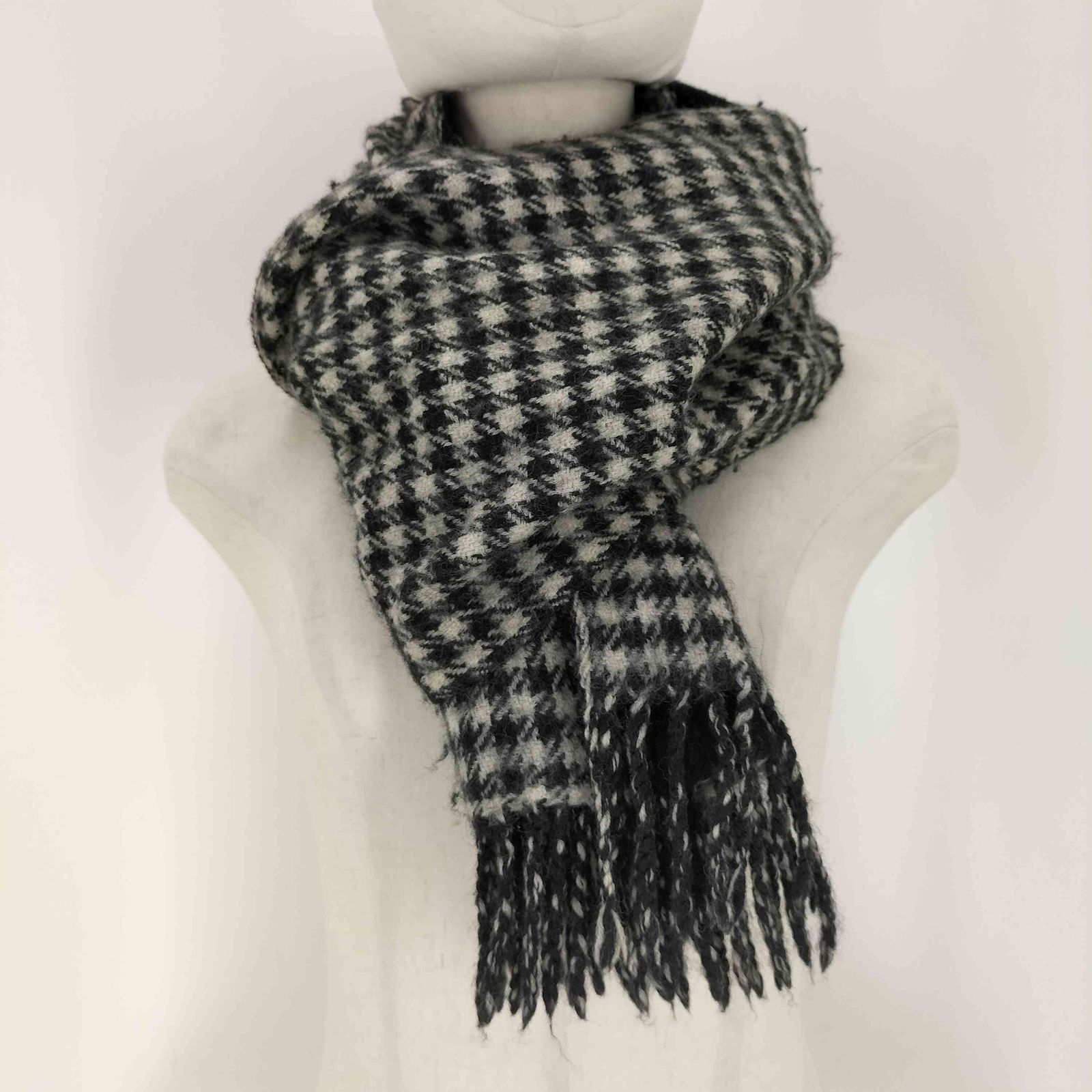 コムデギャルソンオム COMME des GARCONS HOMME 千鳥格子 ツイル ダブルフェイスマフラー メンズ 表記無