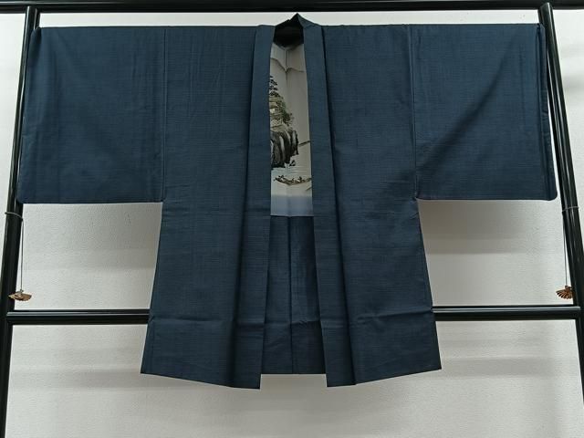 平和屋着物＃男性 本場大島紬 長羽織 100亀甲 総詰め 正絹 CAAV5754id