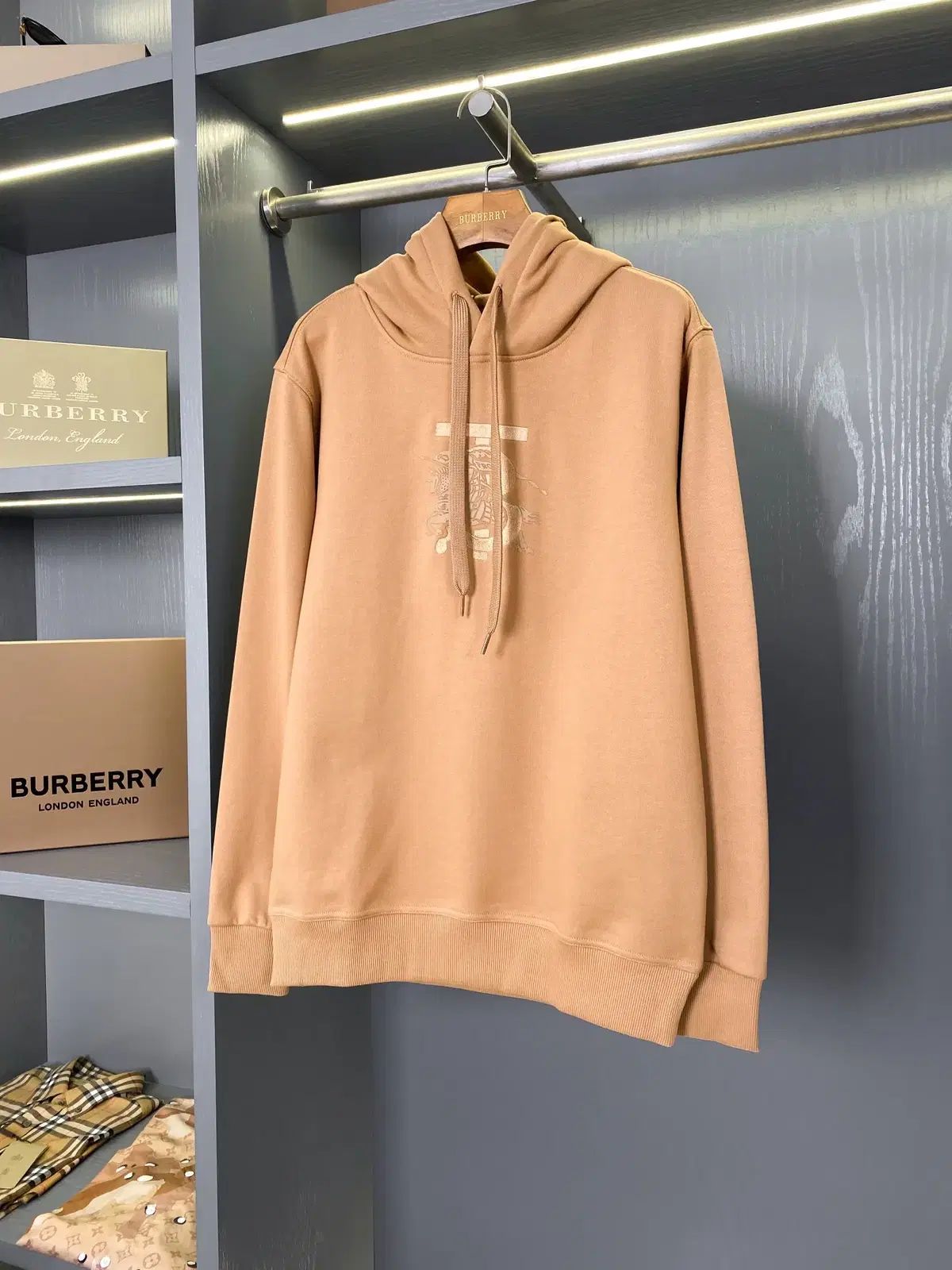 BURBERRY(バーバリー ) ユニセックス 刺繍ロゴ フード ニット