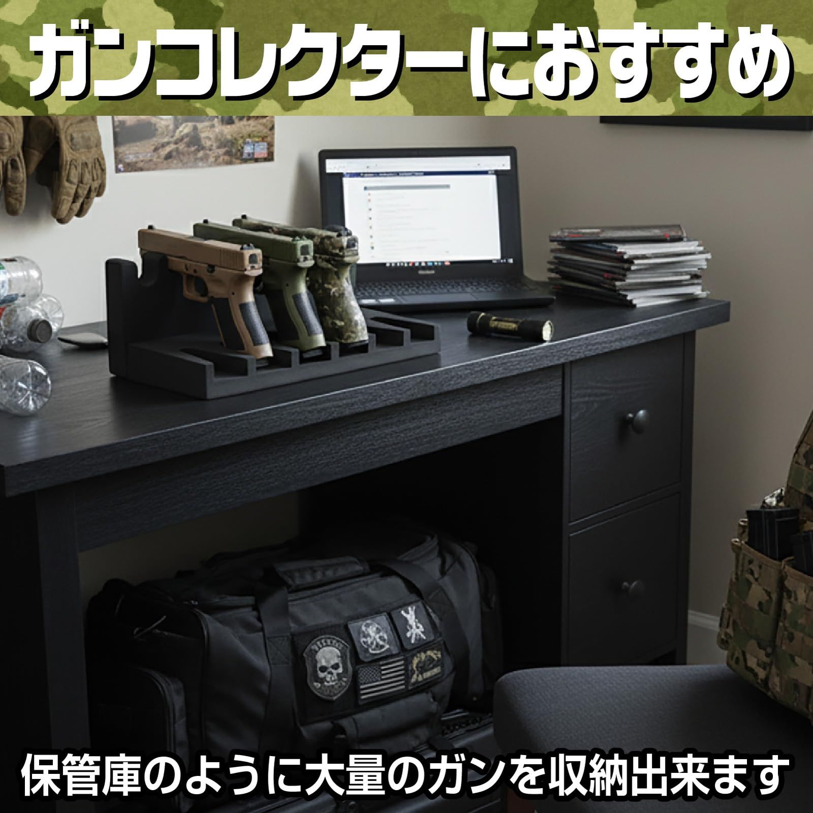 TOP アクリル ガンスタンド 15個 ハンドガン ディスプレイ TOP