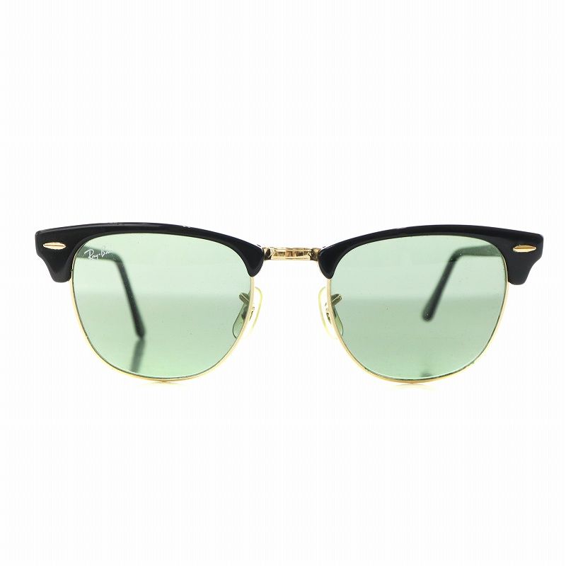 レイバン RAY BAN CLUBMASTER クラブマスター サングラス 51□21 145 ゴールド色 緑 グリーン 黒 ブラック W0365 |AN1 ▲H