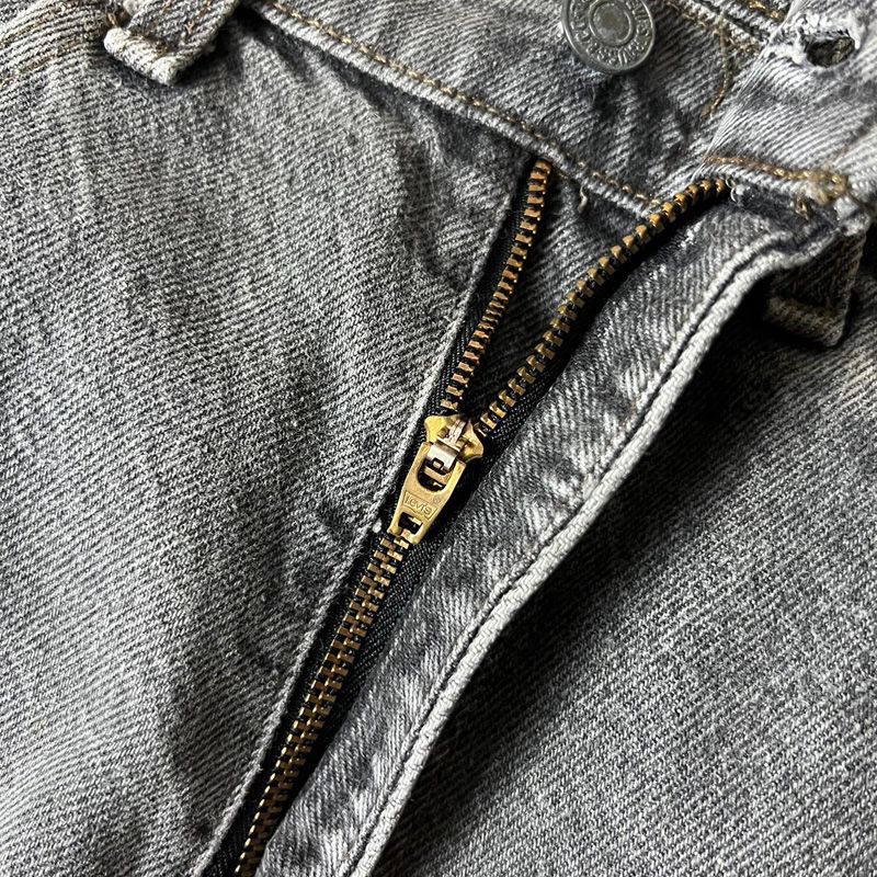 80s USA製 Levis 505 0259 先染め ブラック デニム パンツ 32 32