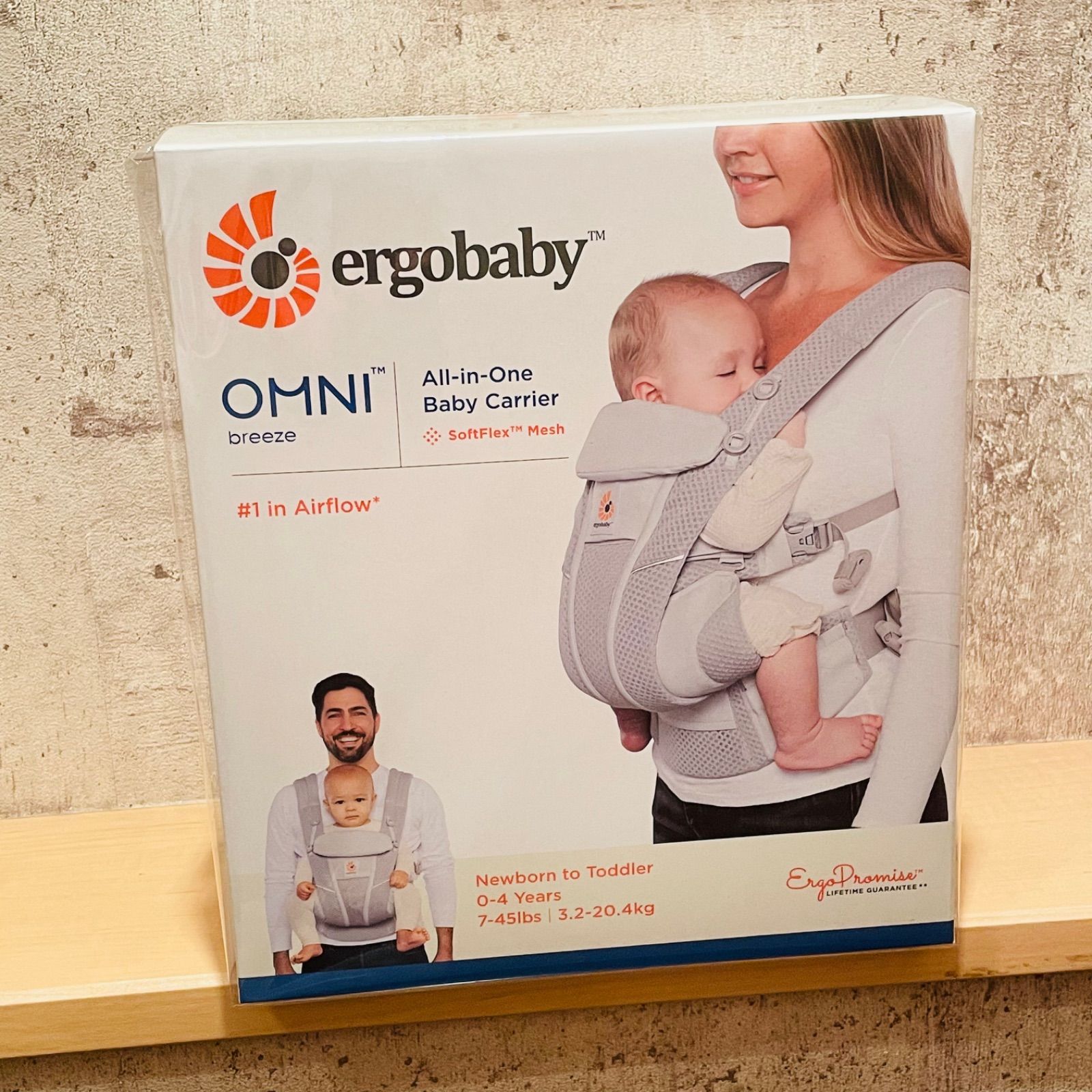 ☆保証カード付き☆エルゴベビーオムニブリーズパールグレー