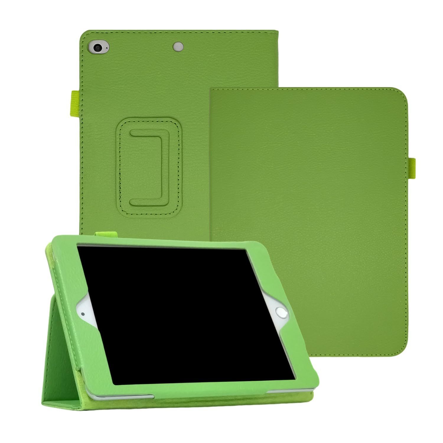 ミニ4 ミニ5 アイパッド 耐衝撃 全面保護 スタンド固定できる フリップ オートスリープ カバー 保護 7 9インチ 2019 2015 ケース 第5世代 第4世代 mini ipad 4 グリーン 5 YXL