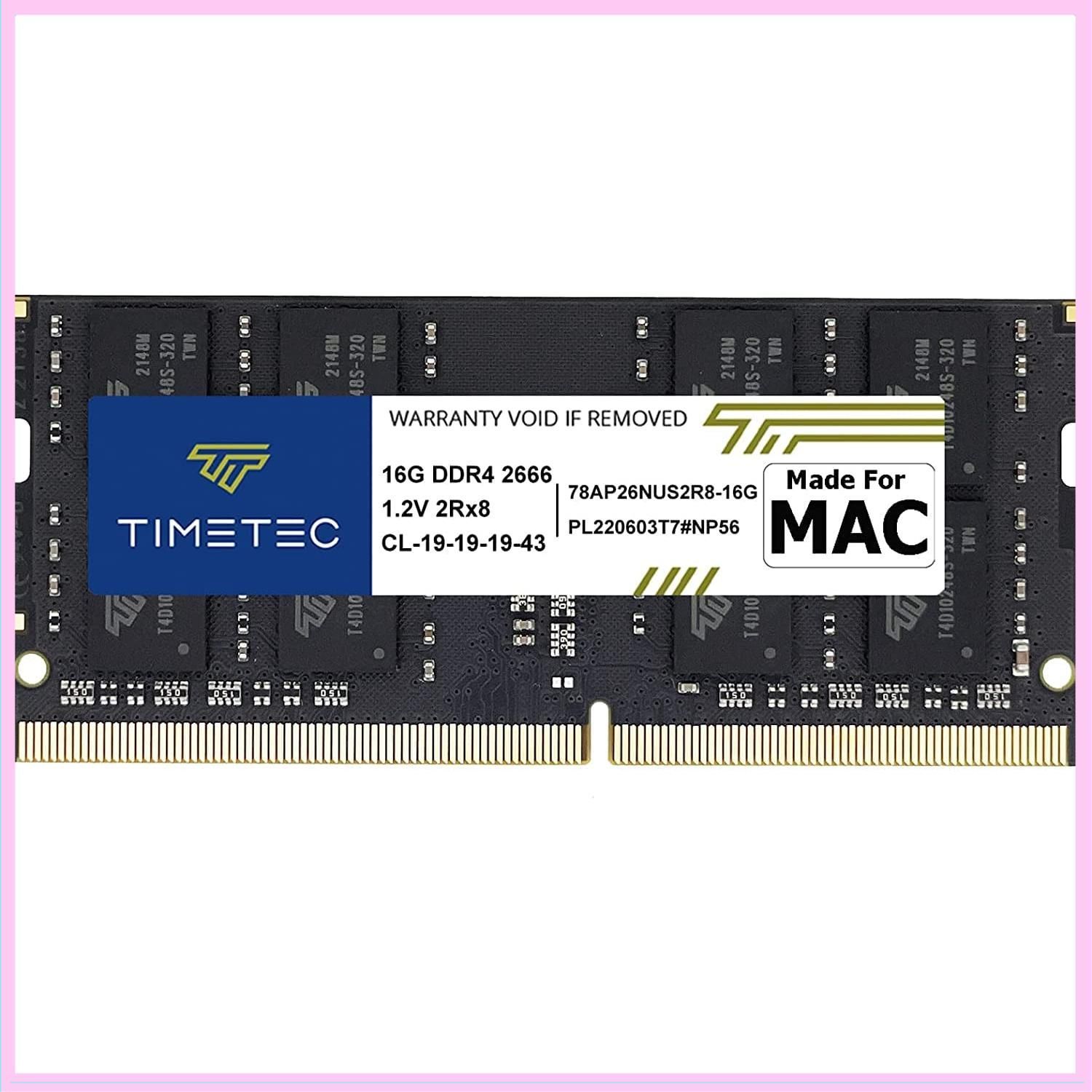 Timetec Hynix IC 16GB Mac用DDR4 2666MHz PC4-21300 PC4-21333 Apple 専用増設メモリ  (16GB) クローバーワークス メルカリ