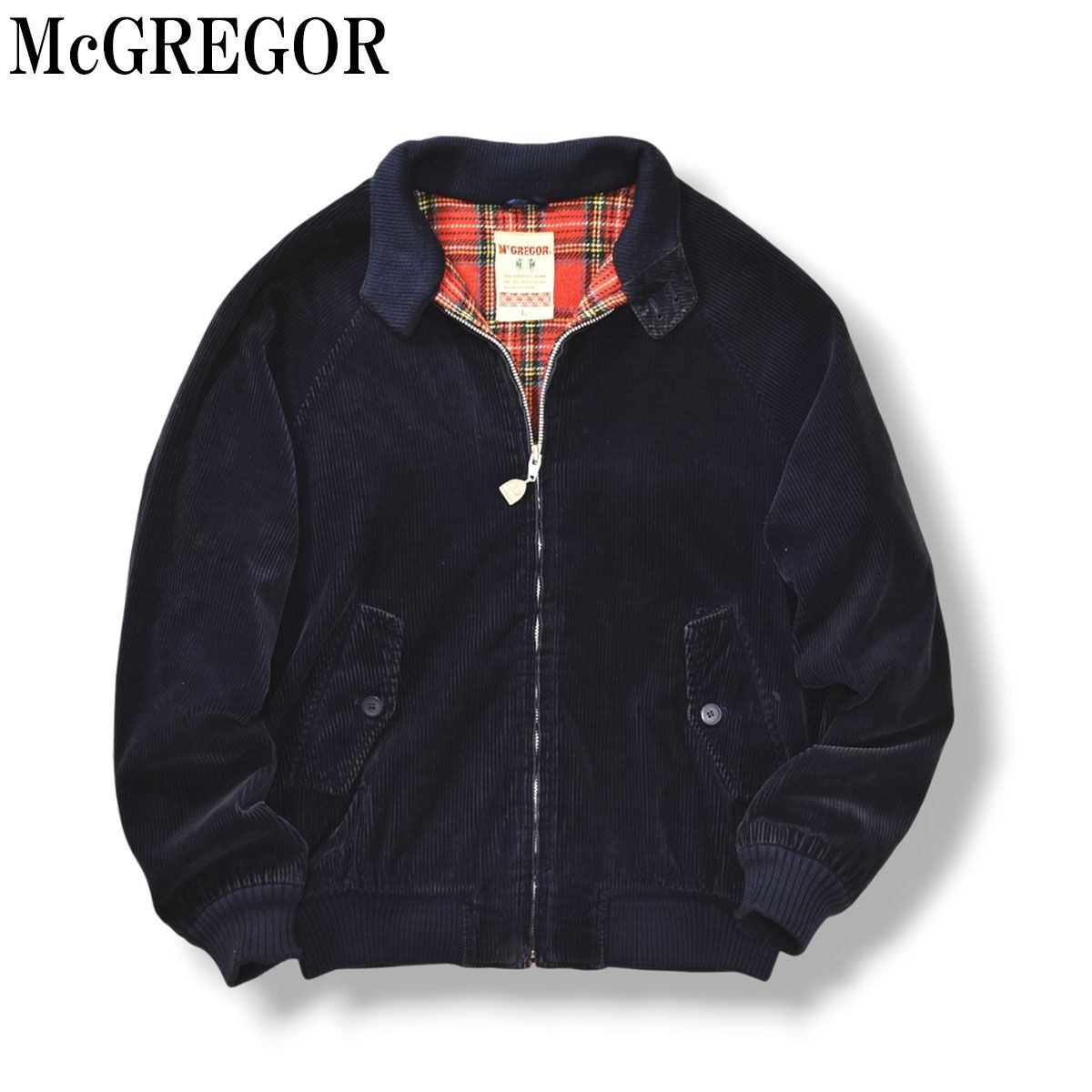 【00s McGREGOR】スイングトップ　ブルゾン　裏地チェック　古着 希少】 80sヴィンテージ マクレガー McGREGOR 裏地チェック
