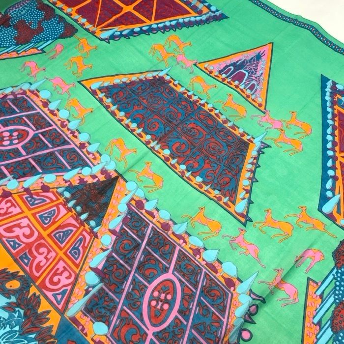 HERMES 大判スカーフ　ショール ストール パレオ フランス製　未使用品 楽天市場】エルメス HERMES パレオ コットン 大判スカーフ