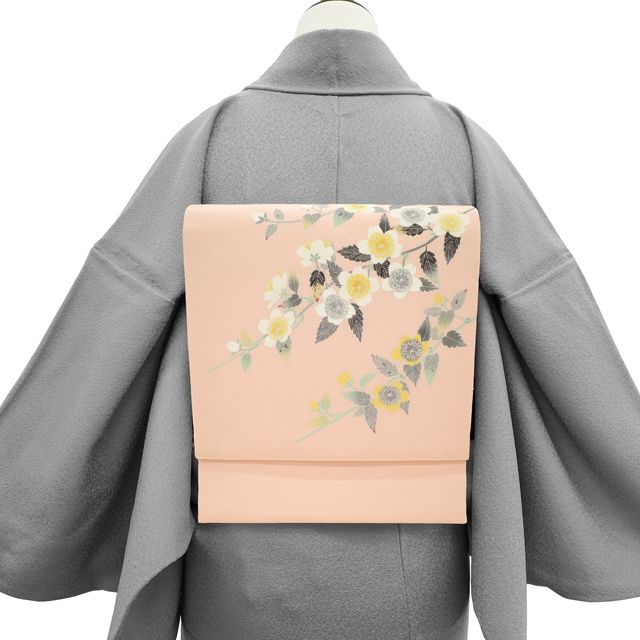 ピンクベージュ地 桜