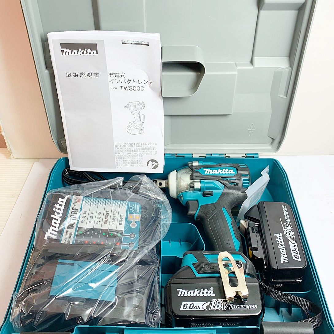 マキタ TW300DRG 電動インパクトレンチ 18V ケース 充電器 電池2個 マキタ TW300DRG 電動インパクトレンチ 18V ケース 充電器 電池2個