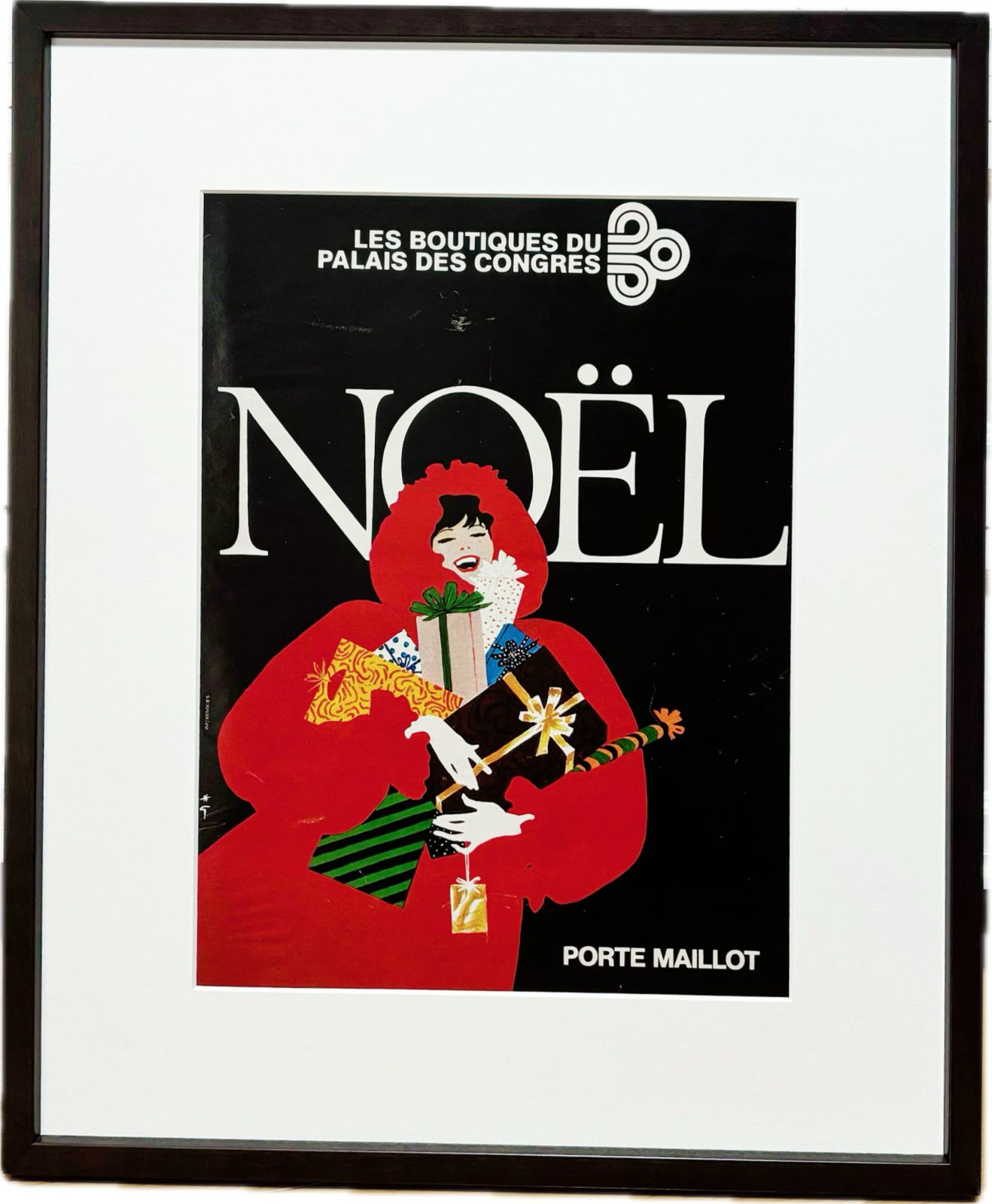 1977 広告＞Rene Gruau Noel クリスマス ポスター ヴィンテージ